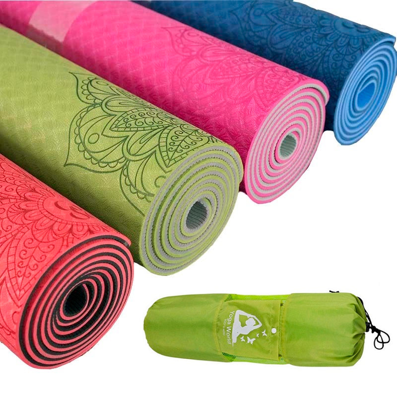TPE Yoga Mat 6mm Fitness Mat Fitness Yoga Sport Mat