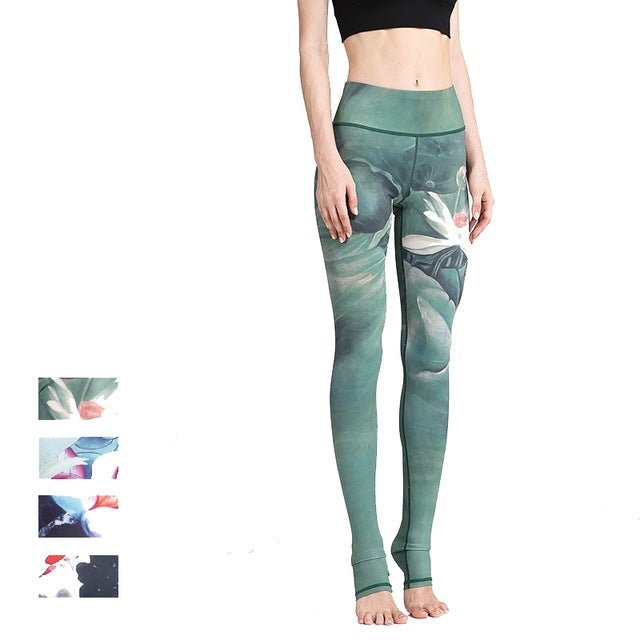 Women Sexy Yoga Pants Printed Dry Fit Sport Pants