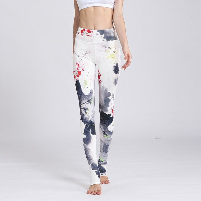 Women Sexy Yoga Pants Printed Dry Fit Sport Pants
