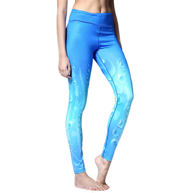 Fitness Leggings Women Multiple Patterns Print Yoga Pants Exercise Stretch Breathable Trousers