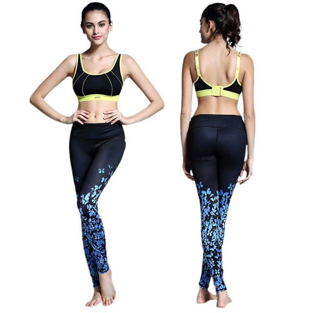 Fitness Leggings Women Multiple Patterns Print Yoga Pants Exercise Stretch Breathable Trousers